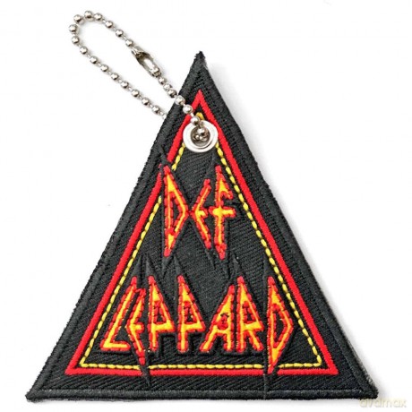 Def Leppard: Patch Keychain: Tri-Logo (Double Sided)