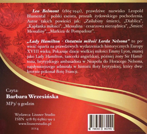 Lady Hamilton. Ostatnia miłość Lorda Nelsona - Leo Belmont [AUDIOBOOK][CD-MP3]