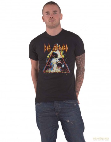 Def Leppard: Unisex T-Shirt: Hysteria (Black) (Medium)