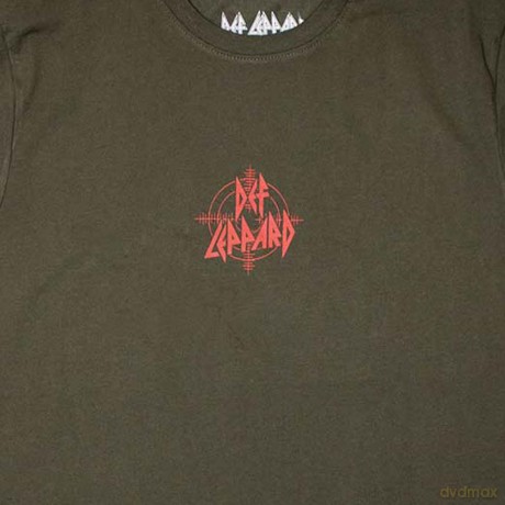 Def Leppard: Unisex T-Shirt: Mini Target Logo (Green) (Small)