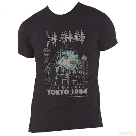 Def Leppard: Unisex T-Shirt: Tokyo (Black) (Medium)