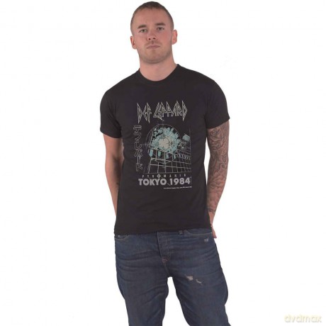 Def Leppard: Unisex T-Shirt: Tokyo (Black) (Small)