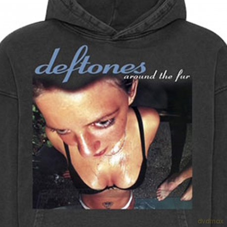 Deftones: Unisex Stone Wash Pullover Hoodie: Around The Fur (Charcoal Grey) (Medium)