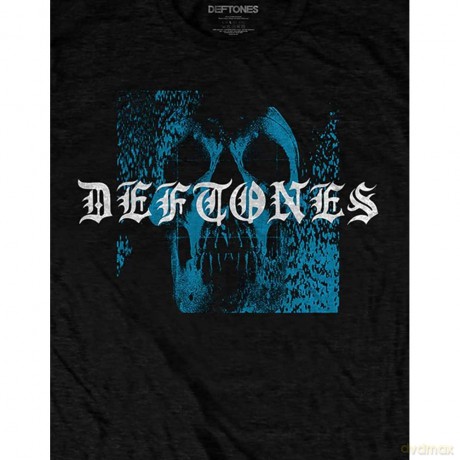 Deftones: Unisex T-Shirt: Static Skull (Black) (Back Print) (XX-Large)