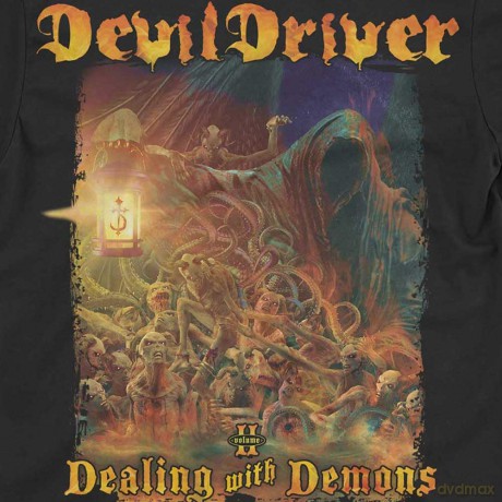 Devildriver: DevilDriver Unisex T-Shirt: Borrowed (Black) (Back Print) (Medium)