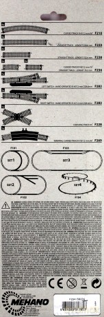 MEHANO HO Tory 2 x prosty 3" (76,2 mm) [ZABAWKA]
