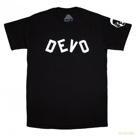 Devo: Unisex T-Shirt: Booji Boy (Black) (Sleeve Print) (Small)