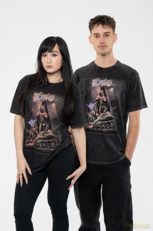 Dio: Unisex Stone Wash T-Shirt: Killing The Dragon (Black) (X-Large)