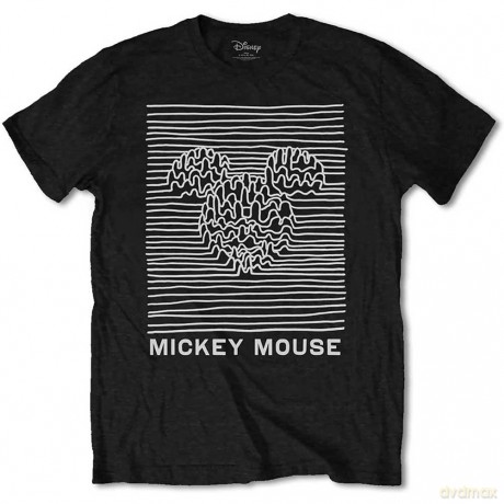 Disney: Men's Tee: Mickey Mouse Unknown Pleasures (Small)