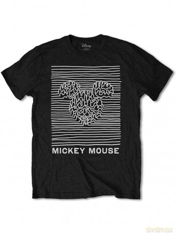 Disney: Men's Tee: Mickey Mouse Unknown Pleasures (Small)