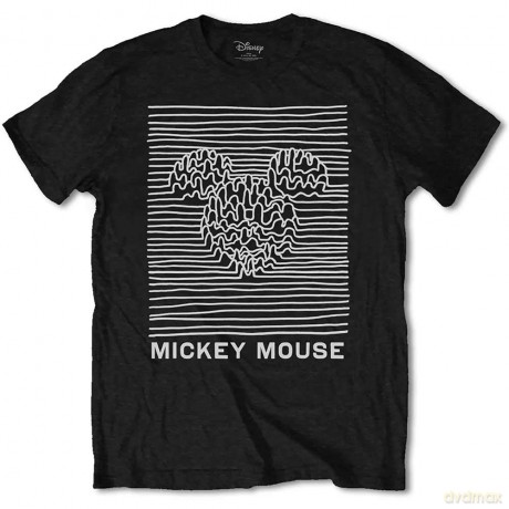 Disney: Men's Tee: Mickey Mouse Unknown Pleasures (X-Large)