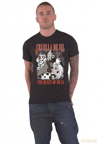 Disney: Unisex T-Shirt: 101 Dalmatians Cruella Homage (Black) (Medium)