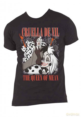 Disney: Unisex T-Shirt: 101 Dalmatians Cruella Homage (Black) (Medium)