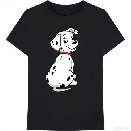 Disney: Unisex T-Shirt: 101 Dalmatians Dalmatian Pose (Black) (Medium)