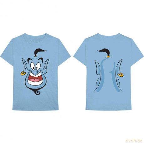 Disney: Unisex T-Shirt: Aladdin Genie (Light Blue) (Back Print) (Small)