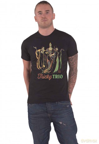 Disney: Unisex T-Shirt: Tricky Trio (Black) (Small)