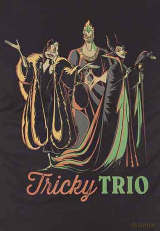 Disney: Unisex T-Shirt: Tricky Trio (Black) (Small)