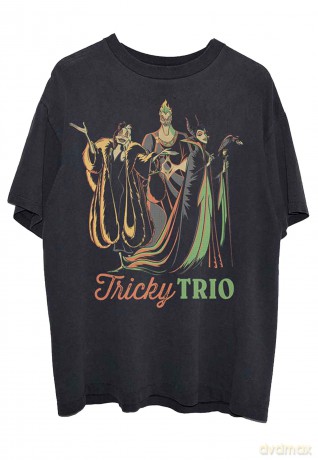 Disney: Unisex T-Shirt: Tricky Trio (Black) (Small)