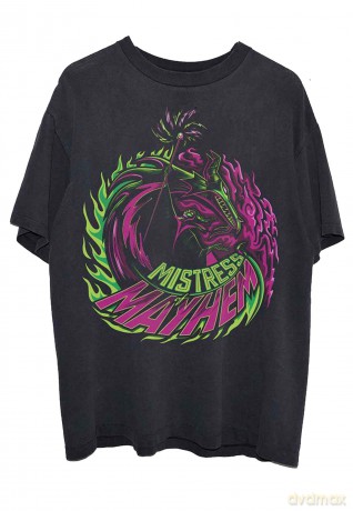 Disney: Unisex T-Shirt: Maleficent Sleeping Beauty Maleficent Mistress of Mayhem (Black) (Medium)