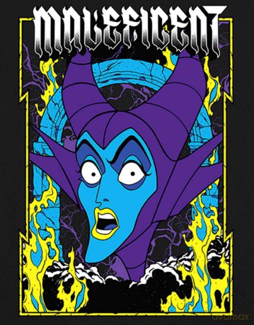 Disney: Unisex T-Shirt: Maleficent Villain (Black) (Medium)