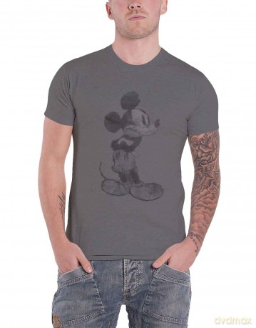 Disney: Unisex T-Shirt: Mickey Mouse Sketch (Grey) (XX-Large)