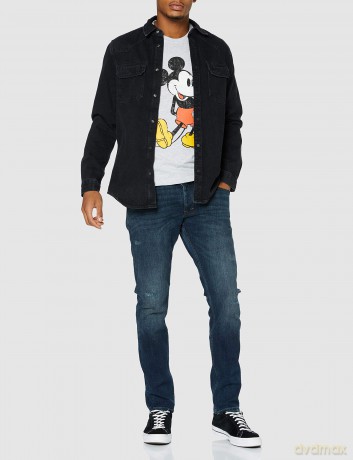 Disney: Unisex T-Shirt: Mickey Mouse Vintage (Grey) (Small)