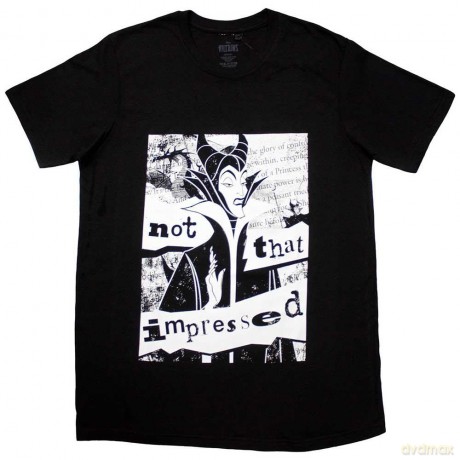 Disney: Unisex T-Shirt: Sleeping Beauty Maleficent Not That Impressed (Black) (Small)