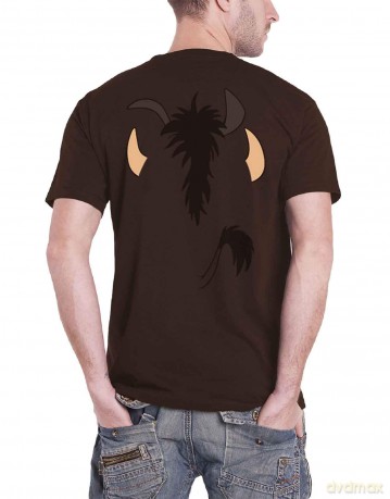 Disney: Unisex T-Shirt: The Lion King Pumbaa (Brown) (Back Print) (Large)