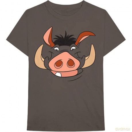 Disney: Unisex T-Shirt: The Lion King Pumbaa (Brown) (Back Print) (X-Large)