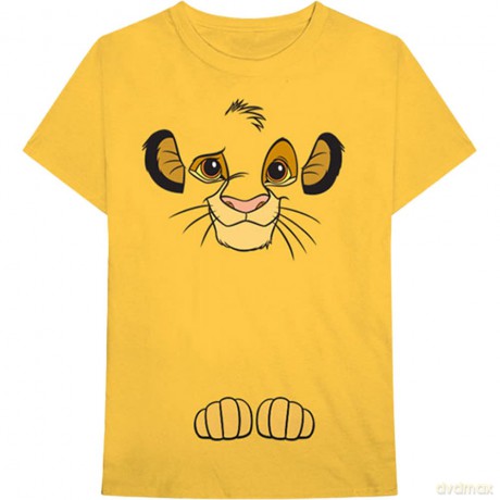 Disney: Unisex T-Shirt: The Lion King Simba (Yellow) (Back Print) (Large)