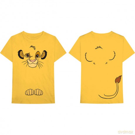 Disney: Unisex T-Shirt: The Lion King Simba (Yellow) (Back Print) (Small)