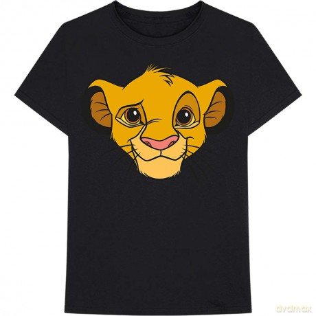 Disney: Unisex T-Shirt: The Lion King Simba Face (Black) (Large)