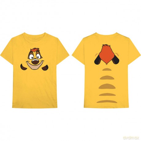 Disney: Unisex T-Shirt: The Lion King Timon (Yellow) (Back Print) (Small)