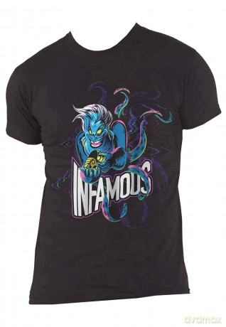Disney: Unisex T-Shirt: The Little Mermaid Infamous Ursula (Black) (Large)