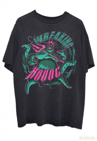 Disney: Unisex T-Shirt: The Little Mermaid Ursula Wreaking Havoc (Black) (Medium)
