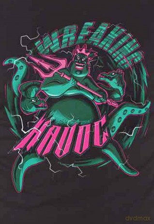Disney: Unisex T-Shirt: The Little Mermaid Ursula Wreaking Havoc (Black) (Small)