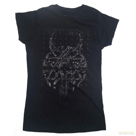 Disturbed: Ladies T-Shirt: Omni Foil (Black) (Ex-Tour) (X-Large)