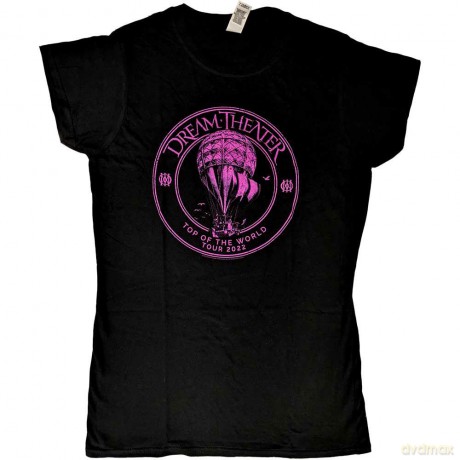 Dream Theater: Ladies T-Shirt: Hot Air Balloon TOTW Tour 2022 (Black) (Ex-Tour) (Medium)