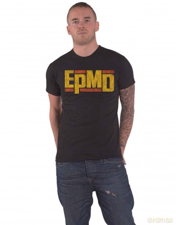 Epmd: EPMD Unisex T-Shirt: Distressed Classic Logo (Black) (X-Large)