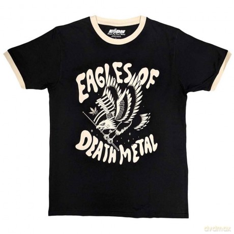 Eagles of Death Metal: Unisex Ringer T-Shirt: Eagle (Black) (XX-Large)