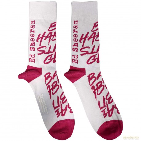 Ed Sheeran: Unisex Ankle Socks: Bad Habits (White) (UK Size 7 - 11)