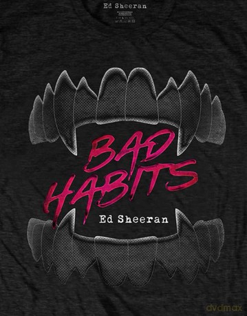 Ed Sheeran: Unisex T-Shirt: Bad Habits (Black) (X-Large)