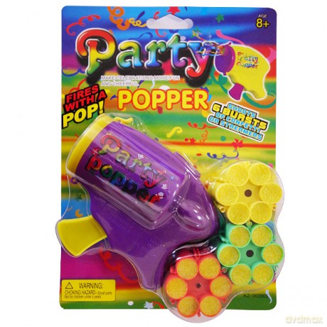 MINI POPPER Pistolet 3 magazyn.konfetti [ZABAWKA]