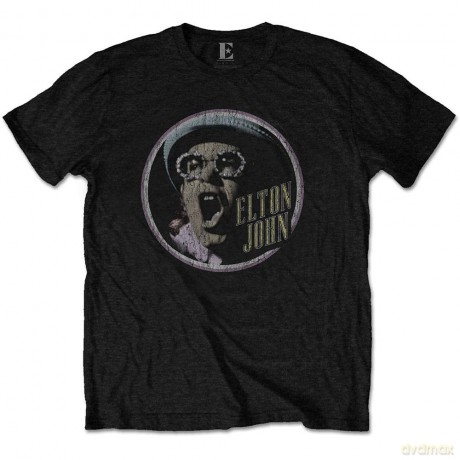 Elton John: Men's Tee: Circle (Large)