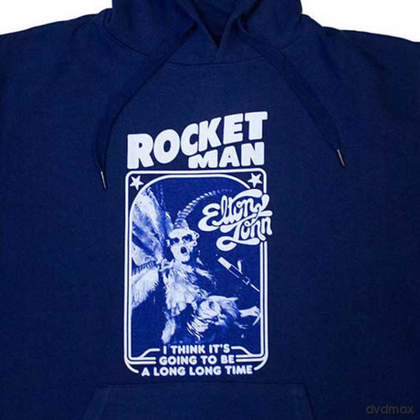 Elton John: Unisex Pullover Hoodie: Rocketman - Feather Suit Mono (Blue) (XX-Large)