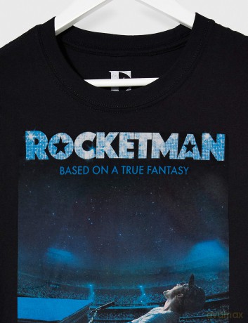 Elton John: Unisex T-Shirt: Rocketman Starry Night (Black) (Small)
