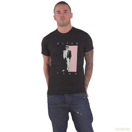 Elton John: Unisex T-Shirt: Tux Photo (Black) (Medium)