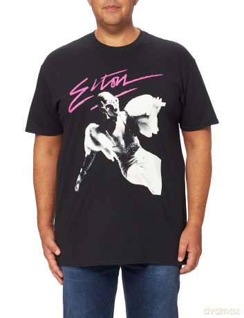 Elton John: Unisex Tee: Pink Brush (Back Print) (XX-Large)