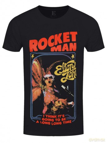 Elton John: Unisex Tee: Rocketman Feather Suit (Large)