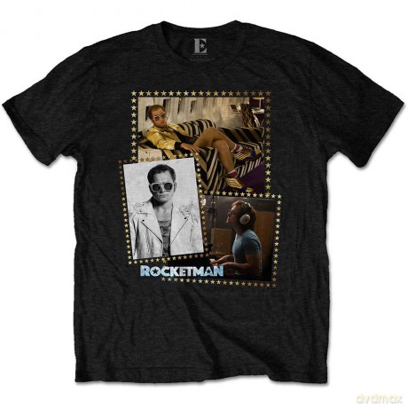 Elton John: Unisex Tee: Rocketman Montage (Small)